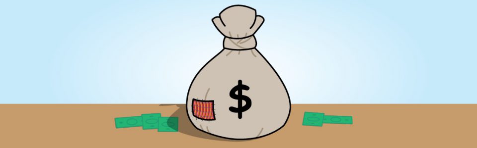 illustration of money bag