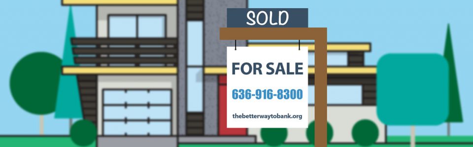 illustration of house with for sale sign in front