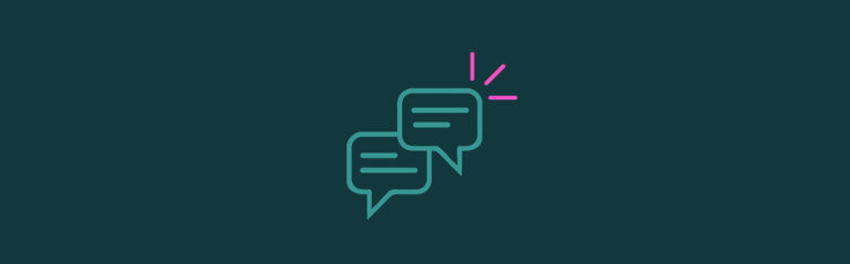 An icon of two chat bubbles