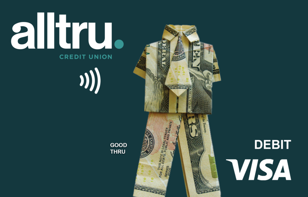 Alltru tap to pay money man Visa debit card