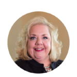 Alltru's CEO Michelle headshot in a circle shape