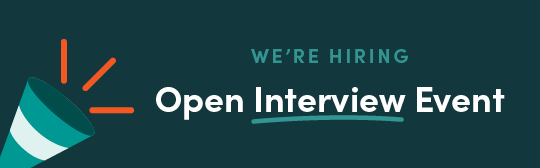 Graphic labeled 'Open Interview Event'