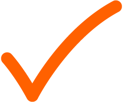 Orange colored checkmark