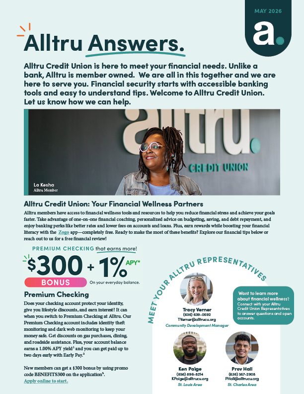 Alltru Answers May 2026 newsletter page 1
