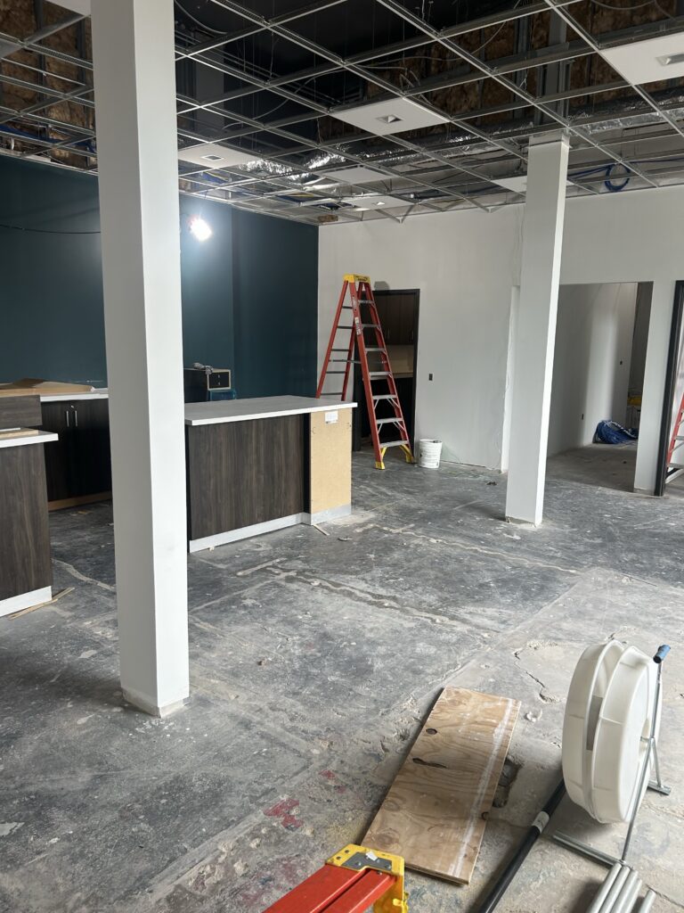 Inside the branch construction photo of Alltru's Downtown Branch on Market Street St, Louis