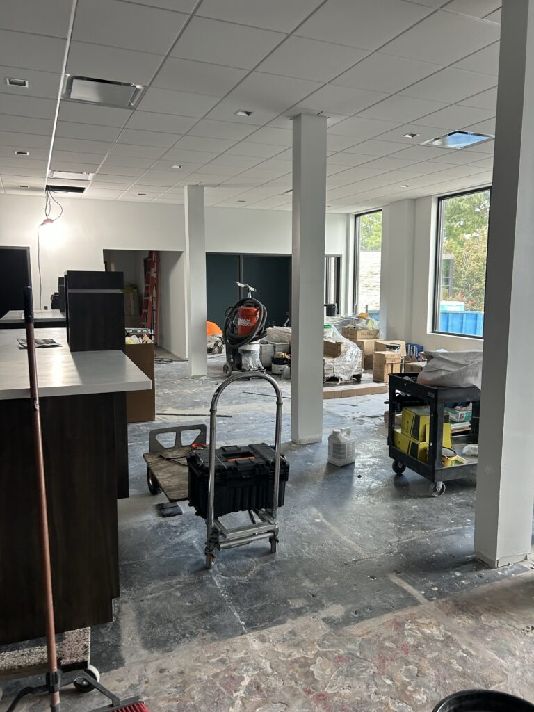 Inside the branch construction photo of Alltru's Downtown Branch on Market Street St, Louis