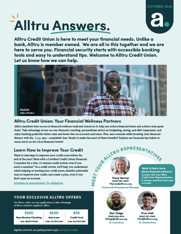 Alltru Answers Newsletter October page 1